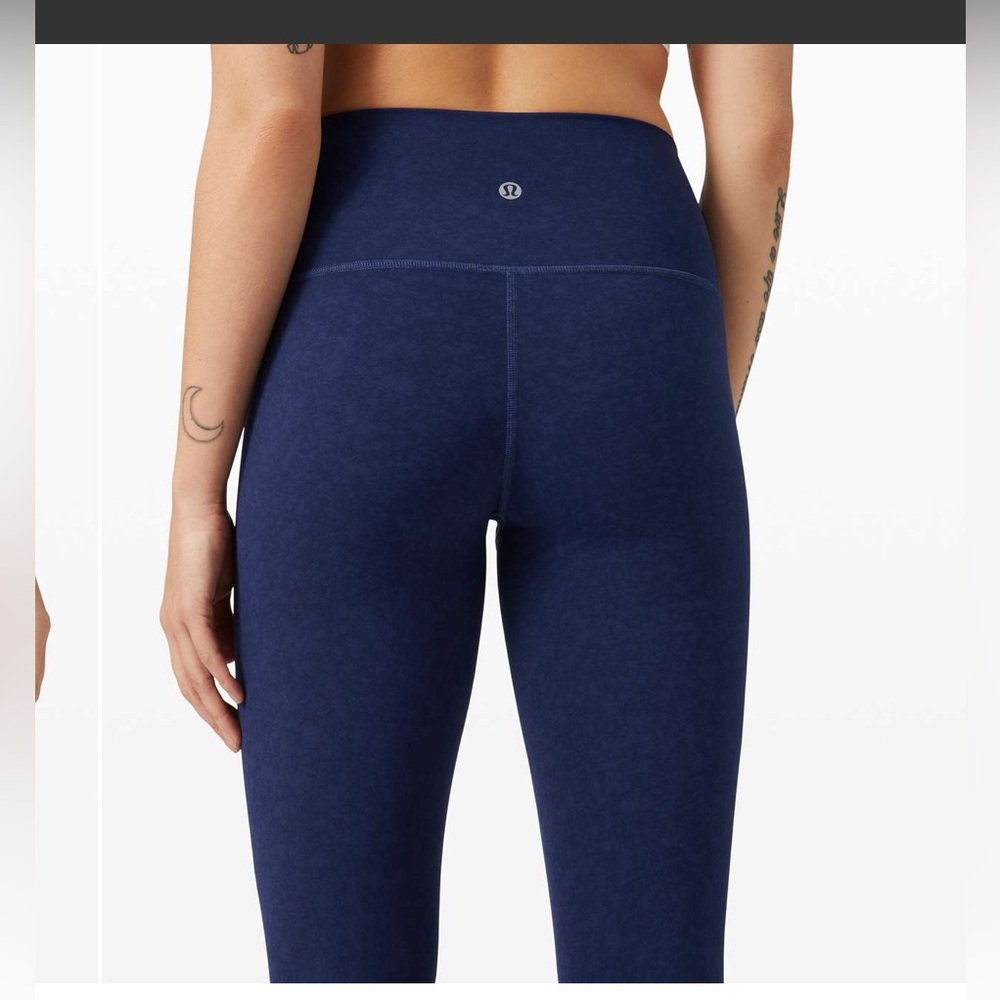 New without tags Lululemon Wunder Under Crop High-Rise *Spray 21" Indigo Spray - Picture 3 of 10